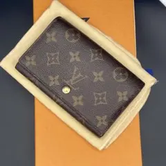 保存布つき！ルイヴィトン モノグラム ポルトモネビエ トレゾール 二つ折り財布
