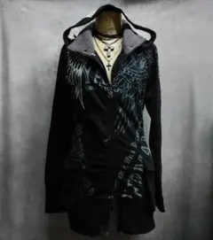 y2k　ロングパーカー　羽　フェアリーグランジ　平成ギャル　00s　51114a