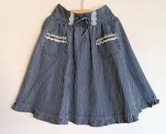 美品　アクシーズファム　ストライプフレアースカート