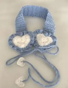 キッズ用　ハンドメイド かぎ針編み ハート イヤーマフ