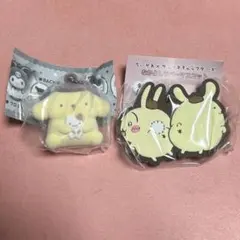 ふわわフロッキーマスコット なかよしラバーマスコット　ポムポムプリン　うさぎ