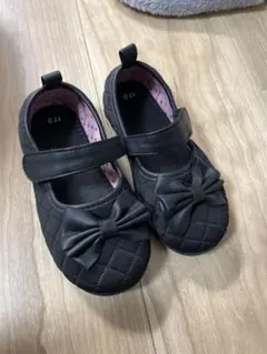 17cm 西松屋 フォーマルシューズ 黒リボン 卒園式 発表会 冠婚葬祭 女の子