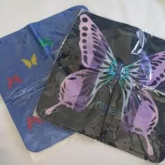 新品　横浜nana タオルハンカチ　2枚セット 蝶柄のサムネイル