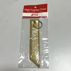 FDAフライトタグキーホルダー　ゴールド