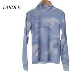 新品未使タグ付 ラコレ マーブルベロアタートル S ブルー 春 夏 薄生地