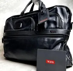 孔*)様 TUMI ビジネスバッグ ブラック レザーのサムネイル