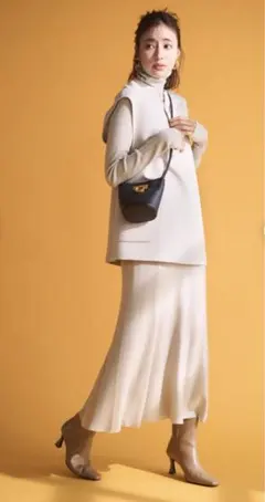 Mila Owenミラオーウェン リブニット　ロングスカート　フレアスカート