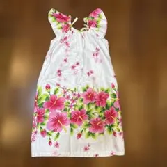 フラワープリント ノースリーブワンピース