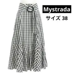 マイストラーダ Mystrada ボリュームフレアー スカート ギンガムチェック