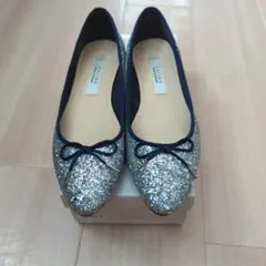 carino グリッター フラットシューズ シルバー