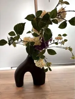 大阪引取り　造花　アートフラワー　韓国インテリア　フラワーベース付き