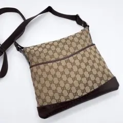 GUCCI グッチ GGキャンバス パンチング ショルダーバッグ 斜め掛け