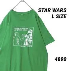 スターウォーズ 映画Tシャツ ダースベイダー パロディ 緑 L 半袖 ムービー