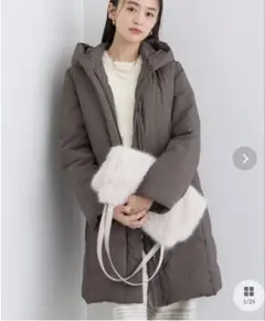 今季完売⭐︎INDIVI ステッチレス ロングダウン　大きいサイズ15号