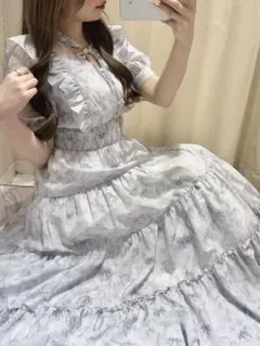 evelyn ティアードチョーカーロングワンピース