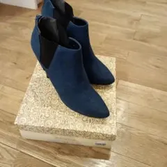 RANDA デニムブルー アンクルブーツ