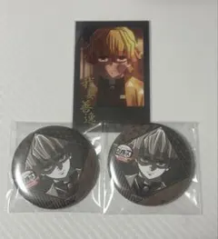 鬼滅の刃 お楽しみくじ 缶バッジ チェキ風ブロマイド 我妻善逸 ダイニング