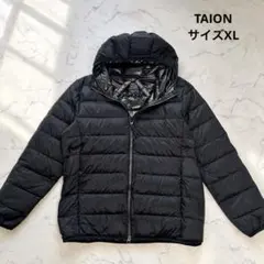 TAION タイオン ダウンパーカー フード付き 黒 XL 軽量 ジャケット