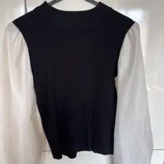 INGNI リブ編みバルーンスリーブ長袖トップス