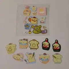 ポムポムプリン　シール　おすそわけ　おはじきシール