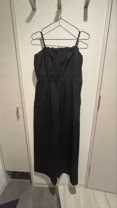 リネンライクギャザーキャミサロペットパンツ