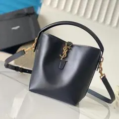 美品！YSLブラック　2WAYショルダーバッグ　レザー