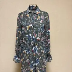 ZARA BASIC 花柄 長袖シャツ ブラウスのサムネイル