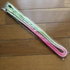 ハンドメイド 帯締め 成人式 着物 ピンク黄緑