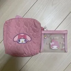 韓国 ダイソー マイメロ ポーチ 2点セット