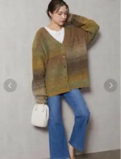 フリークスストア FREAK’S STORE グラデーションニットカーディガン