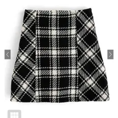 バックリボンツイードチェックミニスカート gm699 GRL