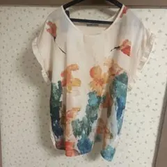 フラワープリント 半袖トップス　ZARA