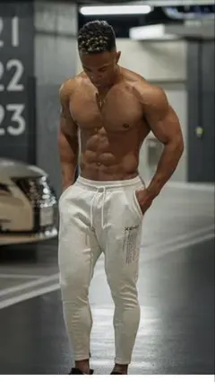 XENO CONCEPT SWEAT PANTS HEATHER WHITE M