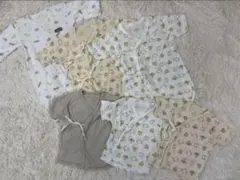 新生児 肌着セット 50-60 短肌着 コンビ肌着 ロンパース 6点まとめ売り