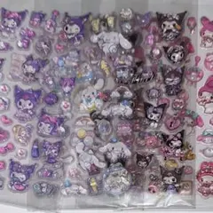 【4枚セット】ウォーターインおすそ分けぷくぷくゆめかわキャラクター空気シール