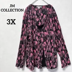一点もの✨JM COLLECTION 【3X】レイヤード風トップス 長袖