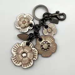 未使用級✨COACH コーチ ティーローズ キーホルダー バッグチャーム 希少