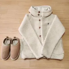 ボアジャケット 白