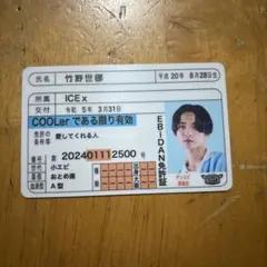 EBiDAN推し免許証　ICEx竹野世梛