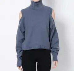 【MURUA】美品 タートルネック ニット ブルー