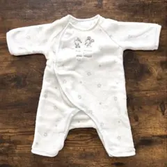 ディズニー ミッキー＆ドナルド もこもこボアロンパース 50-60 美品