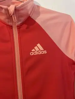 adidas ジップアップジャケット 赤/ピンク