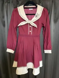 axes femme 襟付きワンピース