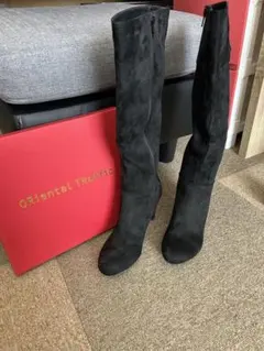 新品　Oriental Traffic 黒 スエード ブーツ　Lサイズ