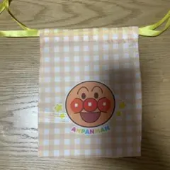 アンパンマン チェック柄 巾着袋