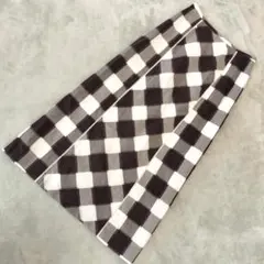 HARMONICA ロングスカート タイト ブラウン チェック柄 サイズM