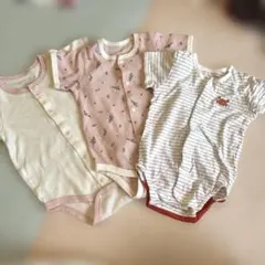 ベビー　肌着 3点セット ロンパース　80 半袖