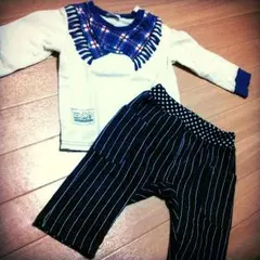 【KIDS】コーデ売り◎シンプル大人系キッズジャンクストア系長袖パンツボトム美品