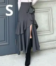 リエンダ 完売品 フリルスリットハイウエストスコートショートパンツ S