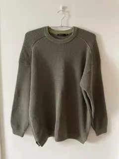 美品　niko and... ニコアンド　ニット　セーター　メンズ　Ｌ　カーキ